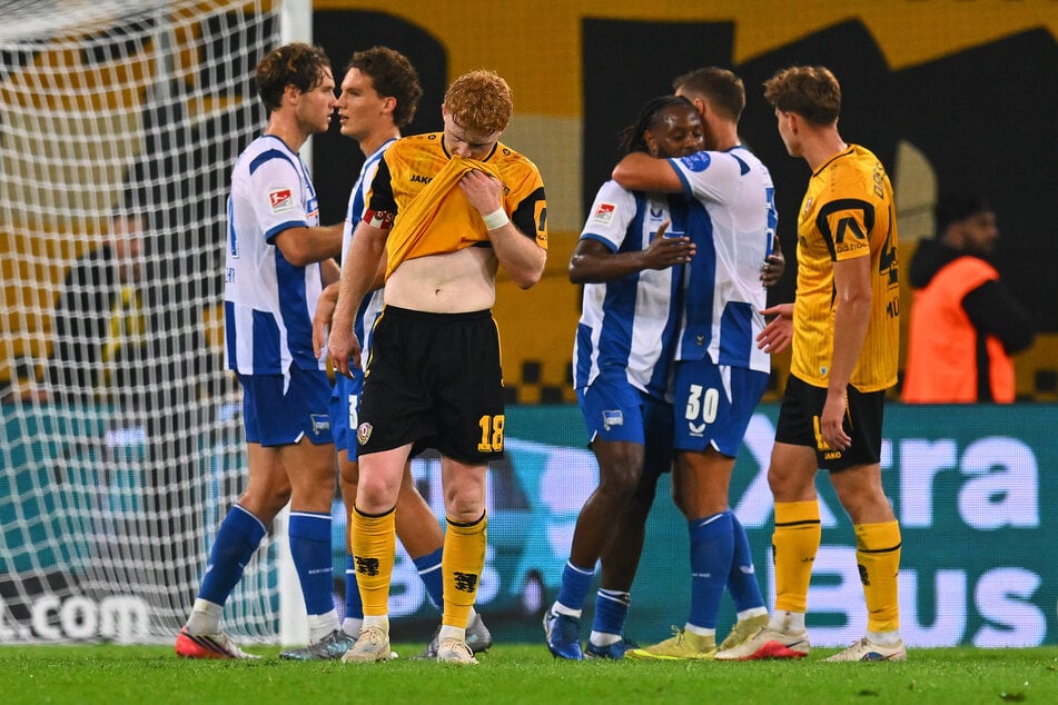 Große Enttäuschung! Dynamo musste sich trotz einer starken Leistung gegen Hertha geschlagen geben.