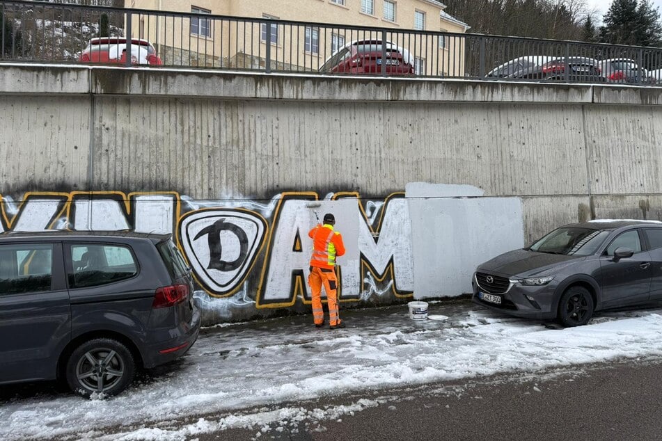 Das Graffiti von Ende November hielt nur wenige Stunden.