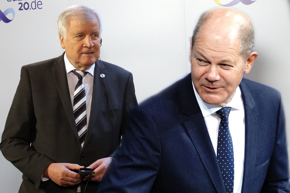 Vize-Kanzler Olaf Scholz (62, SPD, r) will entgegen der Ankündigung von Bundesinnenminister Horst Seehofer (71, CSU) eine Rassismus-Studie bei der Polizei in Auftrag geben. (Fotomontage)