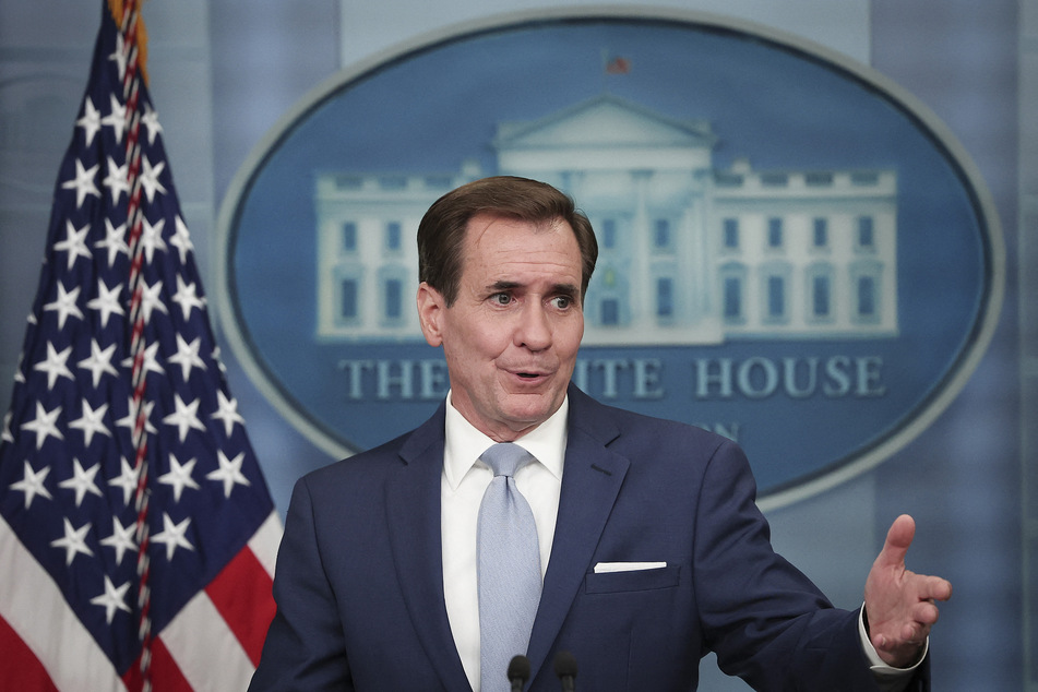 US National Security Council spokesperson John Kirby answers questions about Pelosi's trip to Taiwan during the daily briefing at the White House.