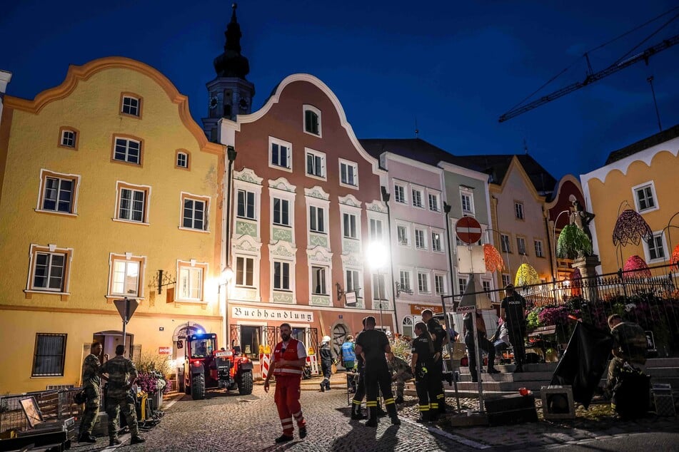 Bei Bauarbeiten an einem Haus in Schärding war am Dienstag ein Kellergewölbe eingestürzt.