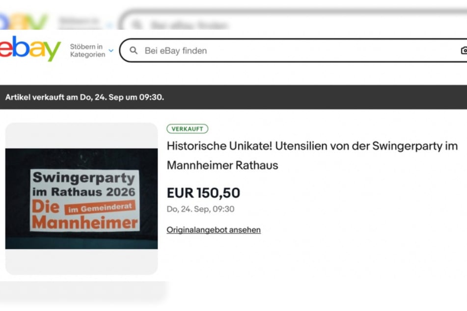 Die Utensilien wurden letztendlich für 150 Euro versteigert.