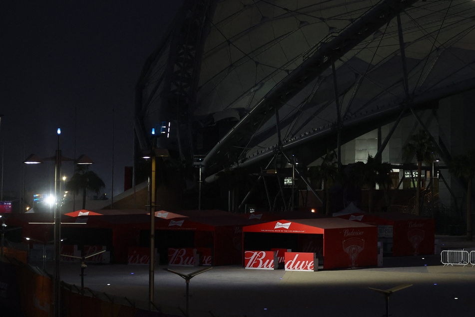 Budweiser stands have been set up at every World Cup stadium in Qatar.