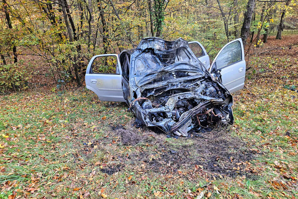 Der Kleinwagen brannte vollständig aus.