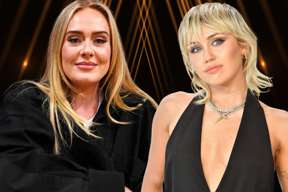 Miley Cyrus (r.) responded to a comment made by Adele at her residency show in Las Vegas over the weekend, and fans are over the moon!