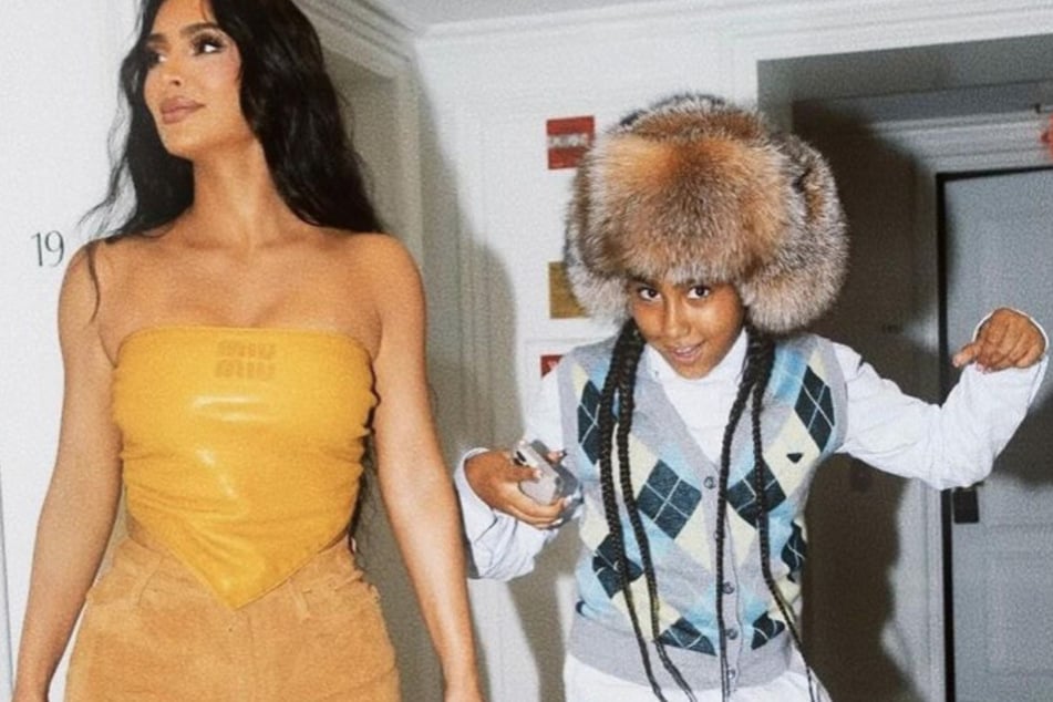 Kim Kardashian (l.) shared an honest and uplifting message to moms "struggling" with their kids' learning disabilities.