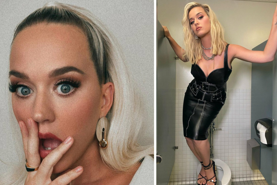 Huch! Katy Perry (36) zeigt sich auf Instagram im Leder-Outfit. Ausgerechnet auf dem Klo!