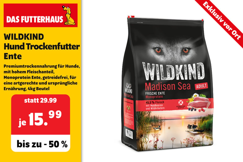 WILDKIND Hund Trockenfutter Ente (4 kg)