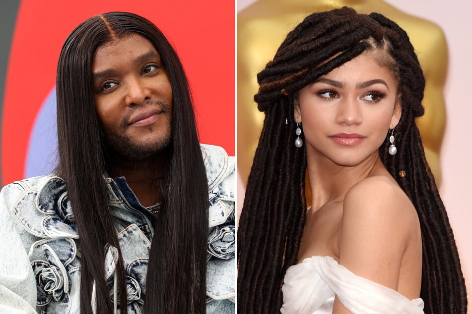 Celebrity fashion mastermind Law Roach (l.) reflected on the lasting impact of Zendaya's 2015 Oscars look, saying the star's dreadlocks "created a global conversation."