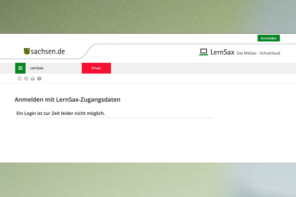 Dienstag halfen bei LernSax auch die Zugangsdaten nicht. Das Portal war offline.