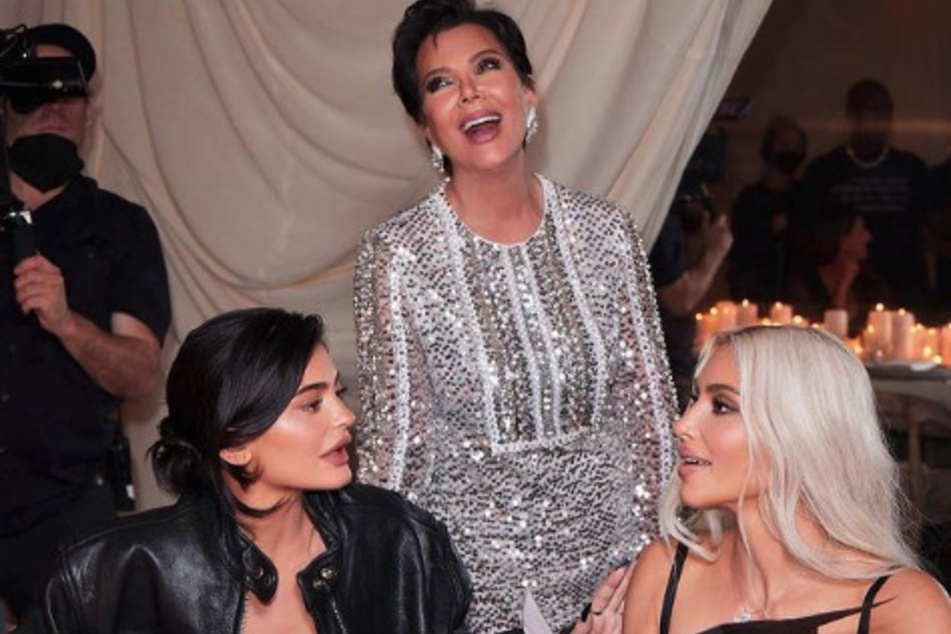 Kris Jenner (m) poked fun at Kim Kardashian and Kylie Jenner who have been claimed to be her "favorite" daughter.
