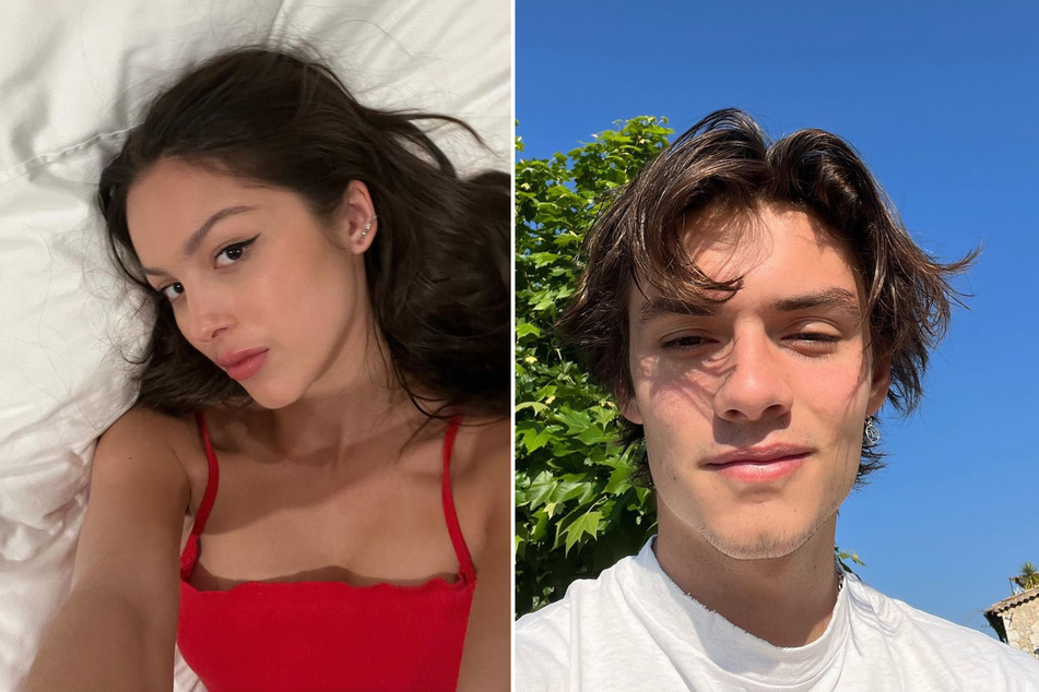 Olivia Rodrigo (l.) is rumored to have been dating actor Louis Partridge since October 2023.