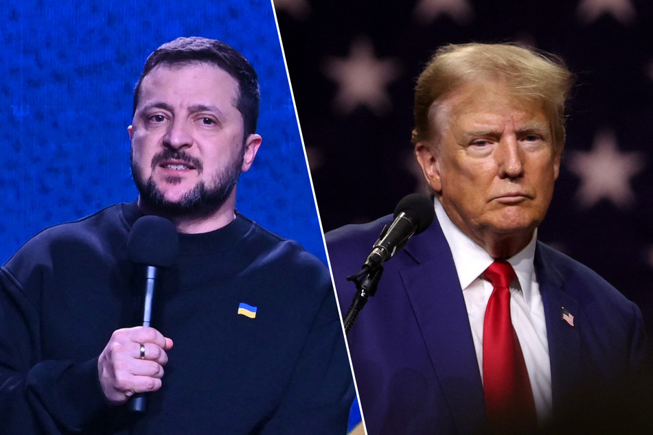 Ukrainian President Volodymyr Zelensky (l) said that if Donald Trump were elected president in 2024, it could significantly change how the war plays out.