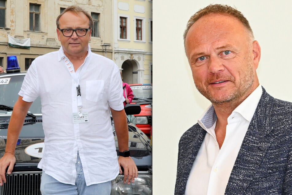 Multimillionär Oliver Kreider (60, l.) kaufte schon einmal eine historische Immobilie - die Friedensburg in Radebeul - und schränkte den öffentlichen Zugang ein. Unternehmer Thomas Bohn (58) will gemeinsam mit Kreider ins Lingnerschloss investieren.