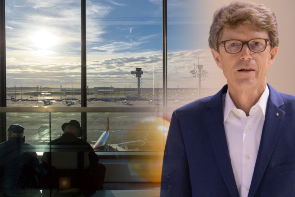 Flughafen-Chef Engelbert Lütke Daldrup kann sich über eine erneute Finanzhilfe freuen. (Bildmontage)