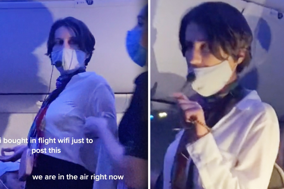 Mit Mikrofon! Frau nervt ganzes Flugzeug mit ihrer Corona-Verschwörungs-Theorie