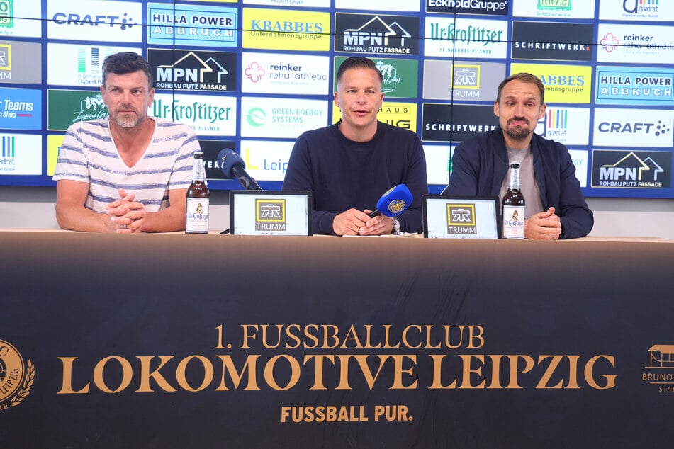Sport-Geschäftsführer Toni Wachsmuth (39, r.) peilt mit Lok wieder eine Topplatzierung in der Regionalliga Nordost an.