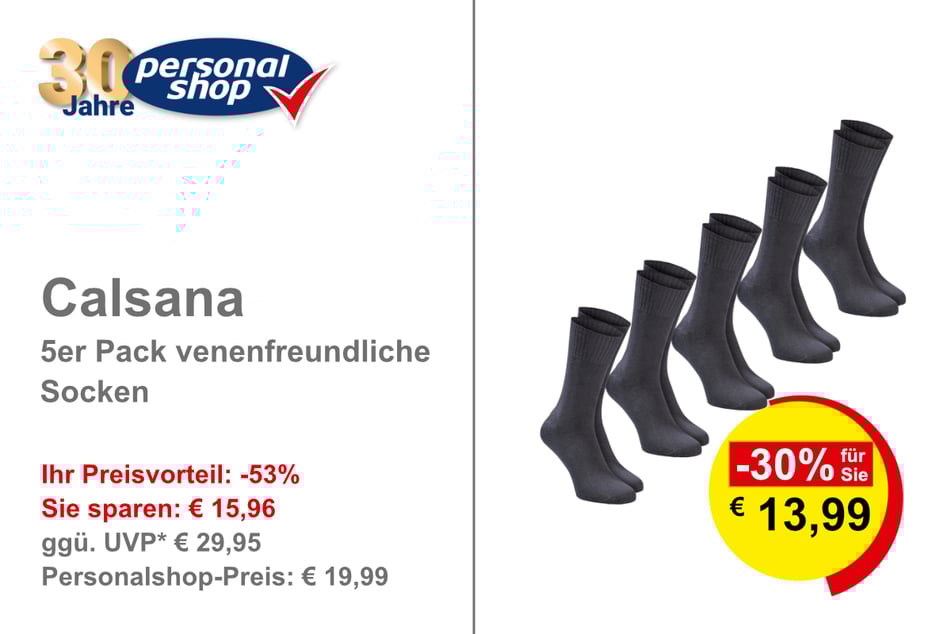 Calsana 5er Pack venenfreundliche Socken