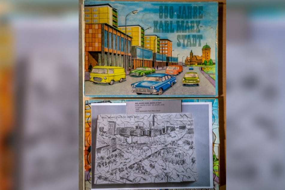 Im Archiv des Spielemuseums findet sich auch ein Karl-Marx-Stadt-Puzzle-Spiel aus dem Jahre 1965.