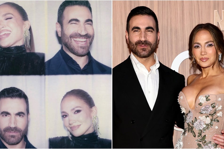 Jennifer Lopez (r.) and Brett Goldstein looked very cozy at the London premiere for their movie, Office Romance, as dating rumors continue.