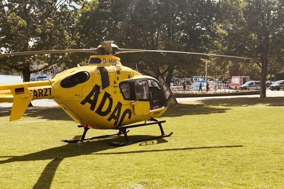 Auch ein Rettungshubschrauber war im Einsatz.