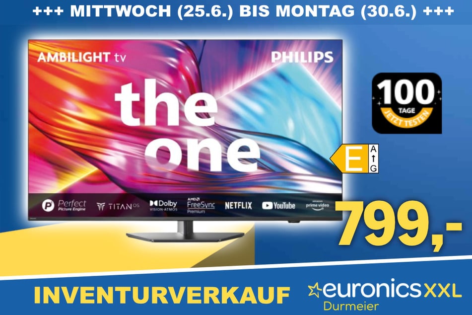 Der 65-Zoll Philips-Fernseher für nur 799 Euro.