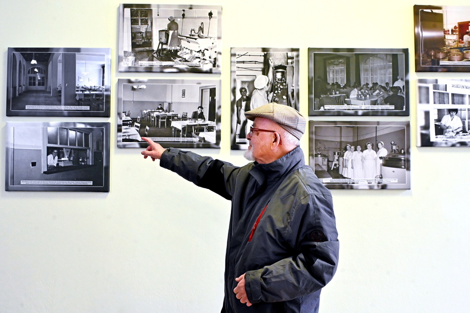 Die Ausstellung alter Mensa-Fotos ruft bei Erwin Feige Erinnerungen wach.