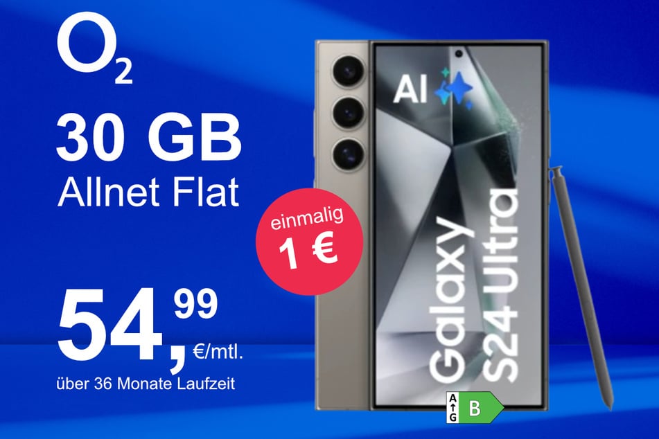 Das Samsung Galaxy S24 Ultra im o2 Mobile M für einmalig 1 Euro.