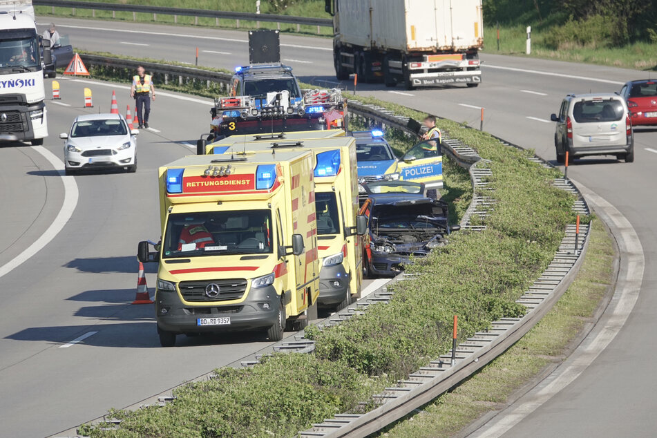 Der Unfall geschah zwischen dem Tunnel Dölzschen und der Anschlussstelle Dresden-Gorbitz.