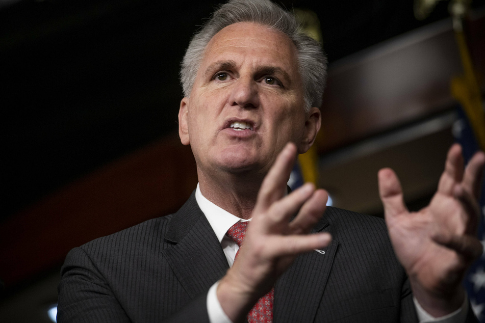 House Minority Leader Kevin McCarthy for more than eight and a half hours, forcing the vote to be delayed until Friday.