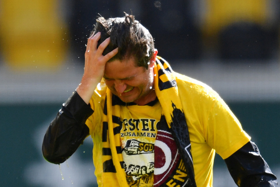 Der Baumeister des Aufstiegs: Ralf Becker war nach der Partie gegen Türkgücü freudetrunken.