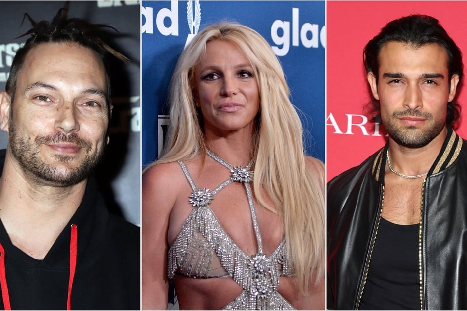 Britney Spears' ex Sam Ashgari (r.) called Kevin Federline (l.) a "professional father" amid news about the DJ's tell-all memoir.