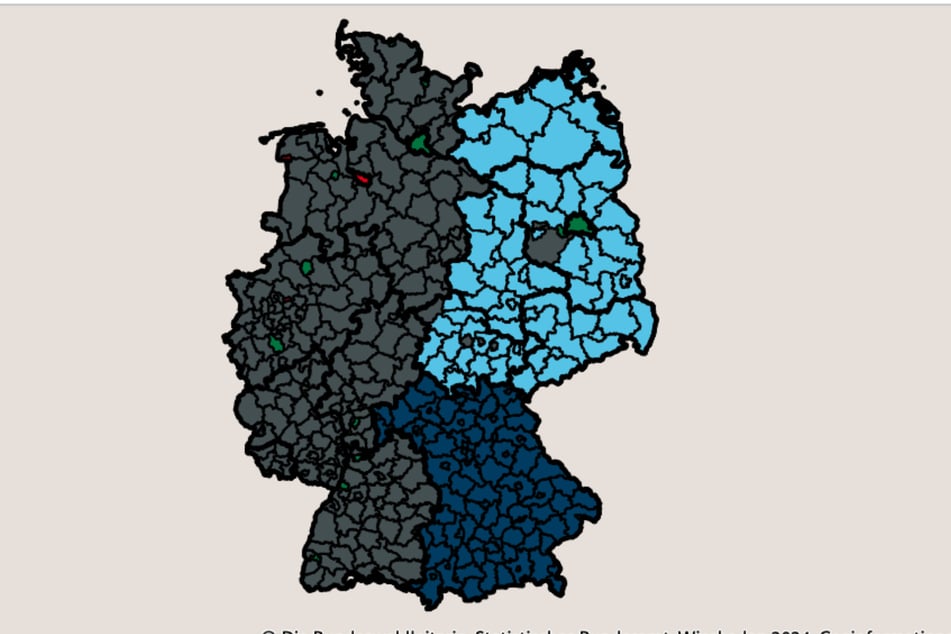 Bei der Europawahl ist Deutschland im Wahlverhalten gespalten.