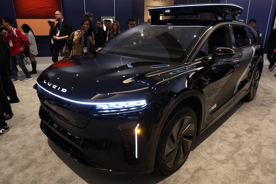 The Uber robotaxis were created through a collaboration with Lucid and Nuro.