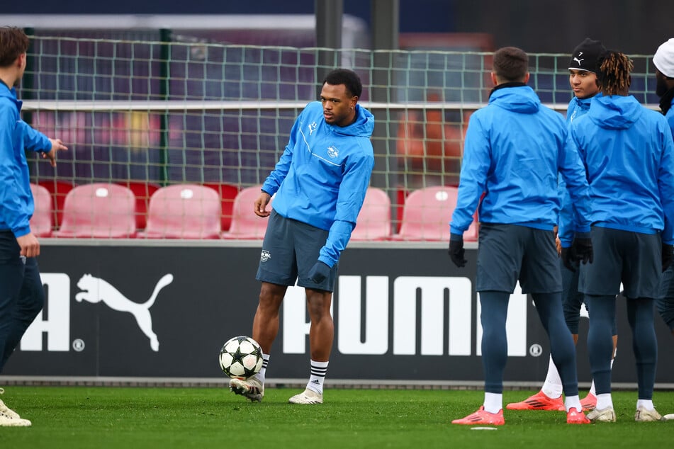 Der RB-Kader beim Abschlusstraining am Montag.