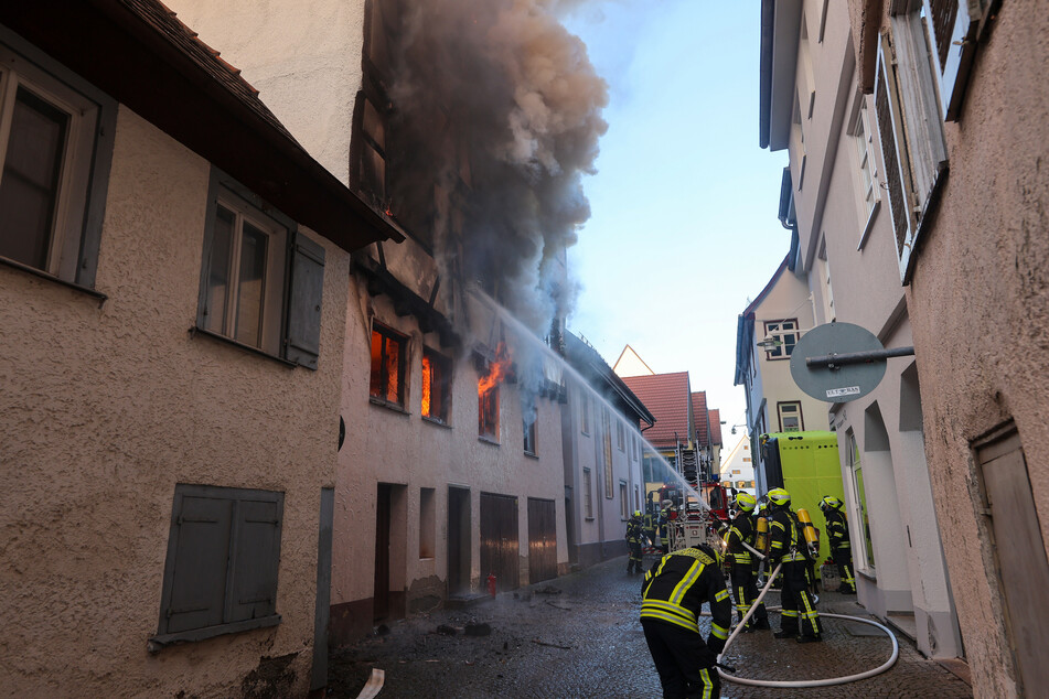 Das Fachwerkhaus brannte am 12. Januar lichterloh.