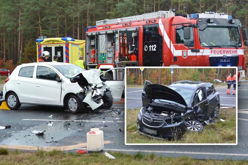 Heftiger Unfall bei Hoyerswerda: Zwei Fahrer schwer verletzt!