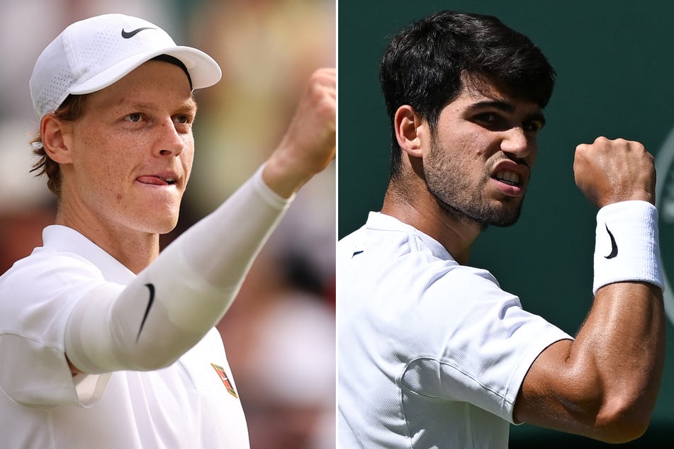 Carlos Alcaraz (r.) takes on Jannik Sinner in the Wimbledon final on Sunday – the latest chapter in an absorbing rivalry at the pinnacle of men's tennis.