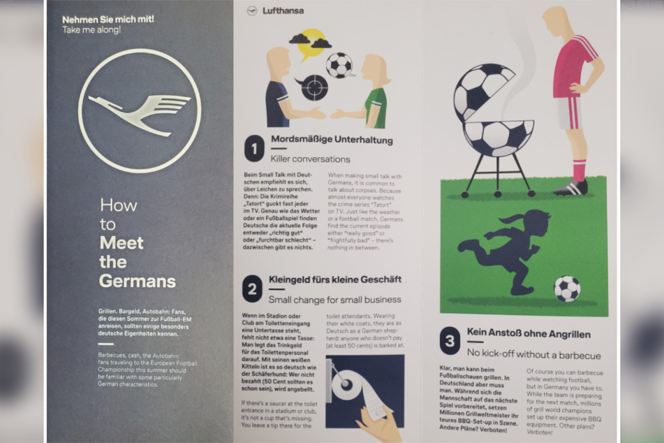 In der Broschüre "Wie man die Deutschen trifft" verrät die Lufthansa alles Wissenswerte über die EM-Gastgeber - mit einem Augenzwinkern.