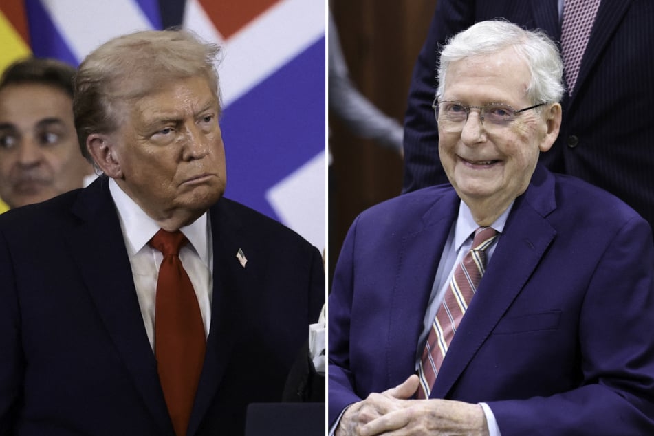 Former Senate majority leader Mitch McConnell (r.) insisted the US was better off sticking with NATO in a
