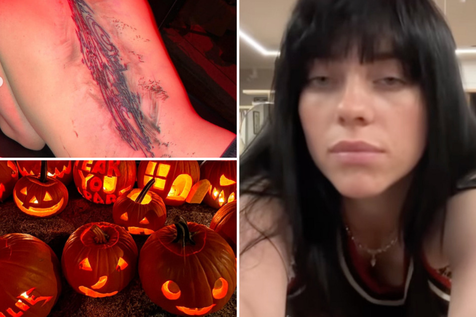 Billie Eilish shows off huge back tattoo that has the internet talking