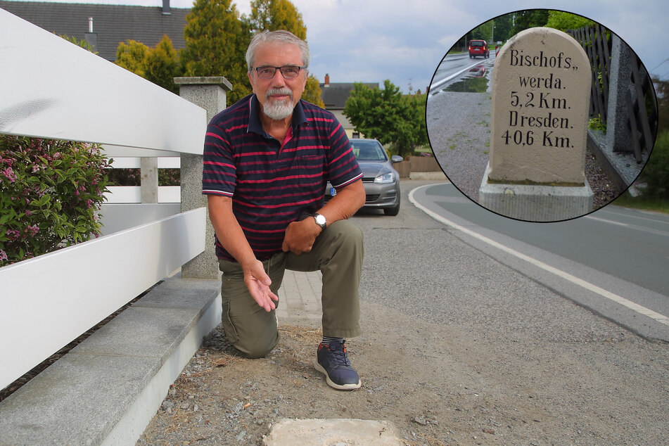 Orts-Chronist Erhard Dieter Lenz (72) hofft, dass der Stein gerettet werden kann.