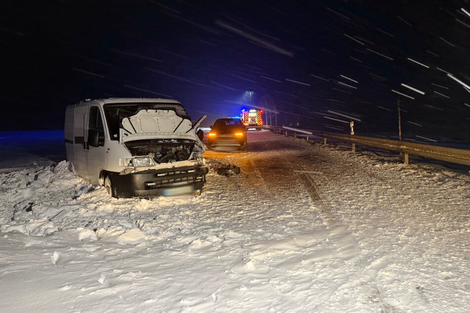 Die Straße war zugeschneit.