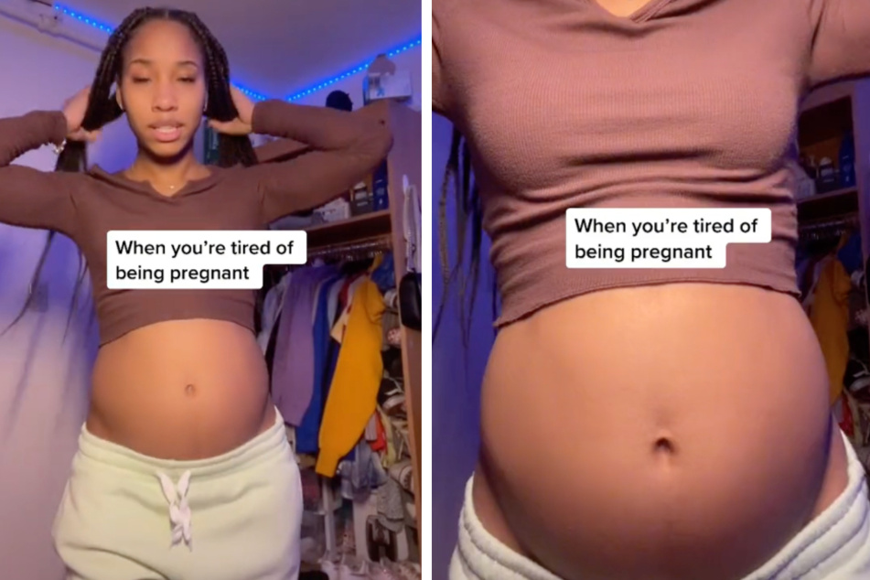 Schwangere hat keine Lust mehr auf ihren Bauch und verblüfft das Internet mit irrem Trick!