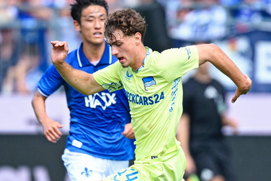 Maurice Krattenmacher (r.) war der beste Hertha-Spieler, hatte bei seinen Abschlüssen aber Pech.