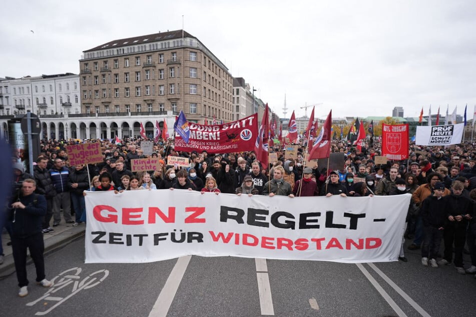 Auch in Hamburg wird demonstriert.