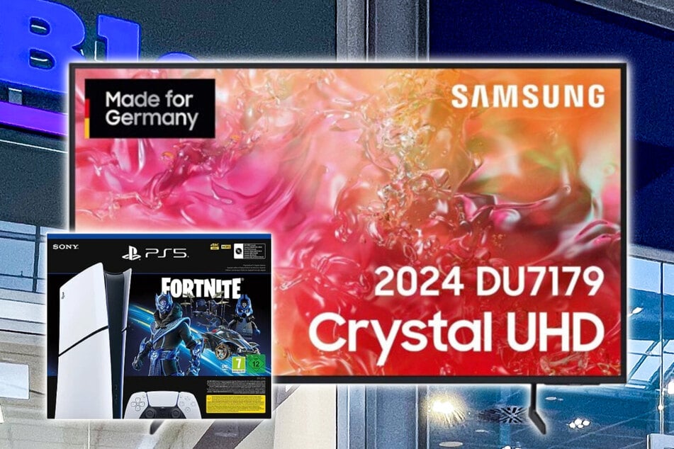 Der 65-Zoll Samsung TV Crystal UHD 4K DU7179 zusammen mit der PlayStation 5 Digital Slim Edition (Fortnite Bundle) für nur 1 Euro im Blau Allnet M Tarif.