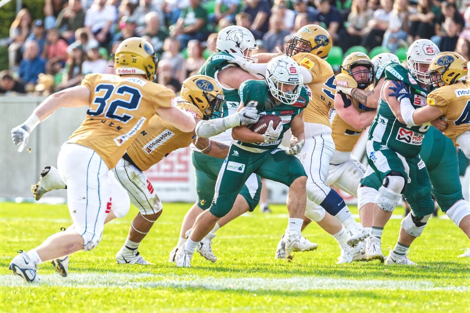 Den Finaleinzug sichern sich die Schwäbisch Hall Unicorns mit einem 36:30 über die Dresden Monarchs