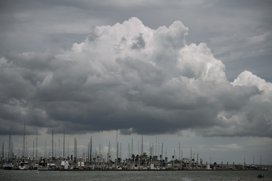 Boats sit in a marina ahead of the arrival of Tropical Storm Beryl in Corpus Christi, Texas on Sunday.