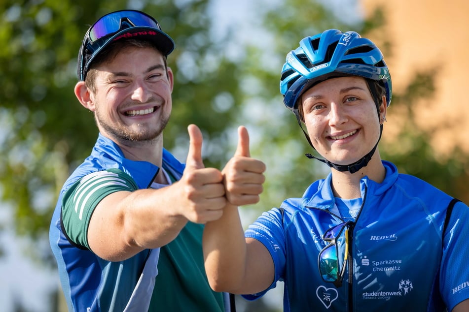 Christian Bäumler (32, l.) und Lysiane Scholz (22) freuen sich auf die Tour.